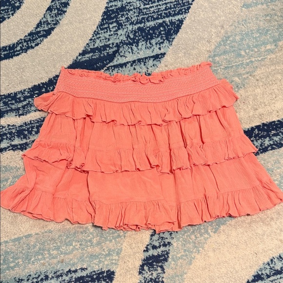 Free People Dresses & Skirts - Free People Coral Ruffle Mini Skirt
